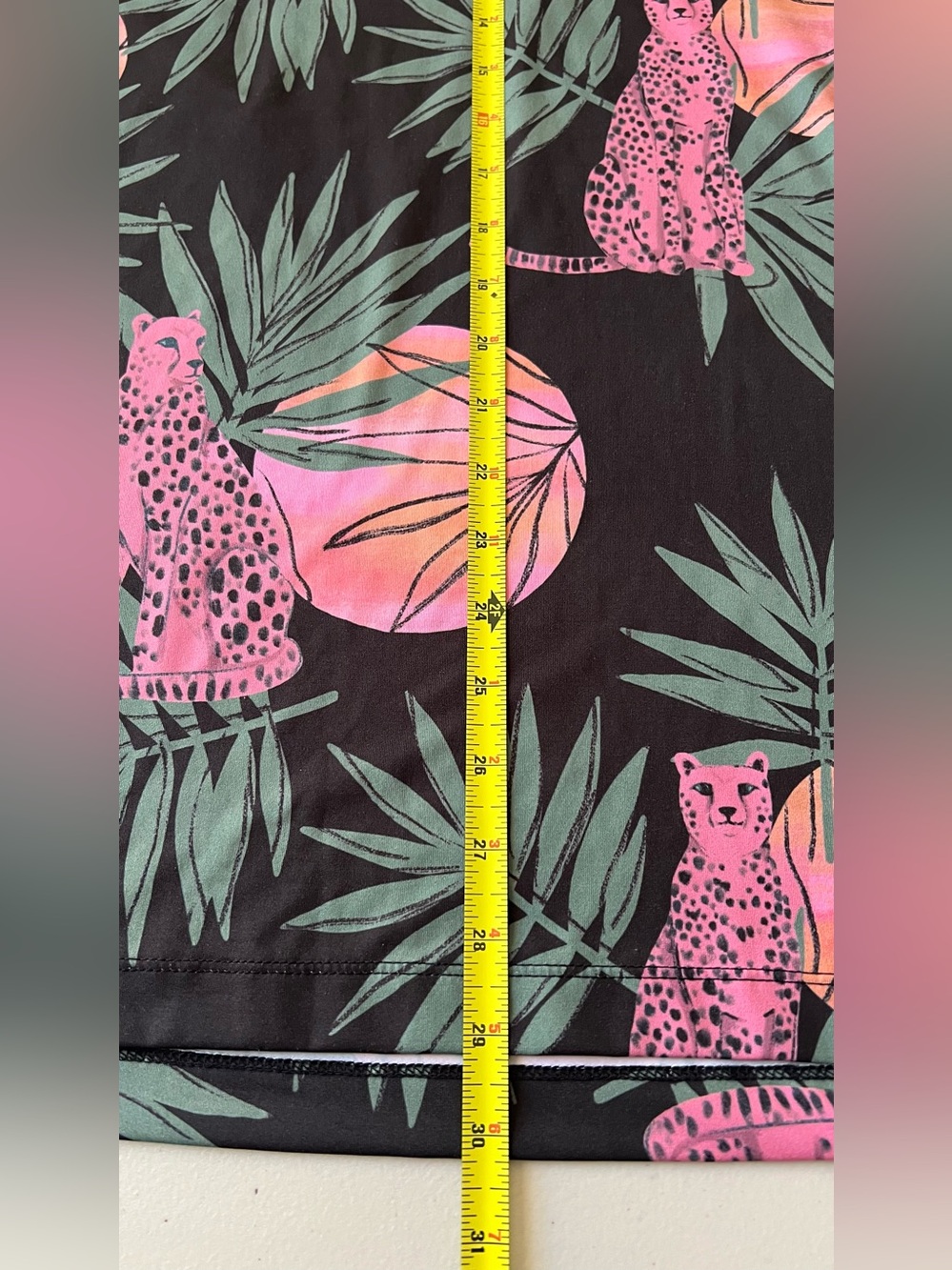 Bad Birdie Cheetah Tropical Golf Polo Men’s L Black Pink Performance Shirt - Picture 10 of 11